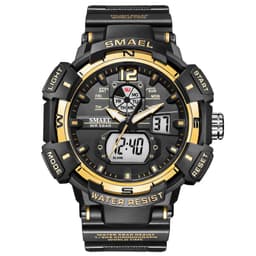 image-SMAEL Top Luxury Brand Men's Watch Outdoor Sports Waterproof Watches Dual Time Display Quartz Wristwatches Rubber Digital Clock