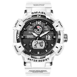 image-SMAEL Top Luxury Brand Men's Watch Outdoor Sports Waterproof Watches Dual Time Display Quartz Wristwatches Rubber Digital Clock