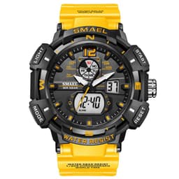 image-SMAEL Top Luxury Brand Men's Watch Outdoor Sports Waterproof Watches Dual Time Display Quartz Wristwatches Rubber Digital Clock