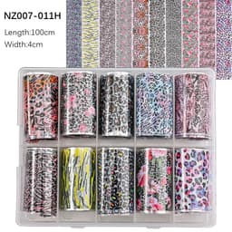 image-50pcs/Lo Holographic Transfer Foil Stickers 4*20cm Random Decals 30pc Flower Transferring Wraps Slider Nail Transfer Foil Decors