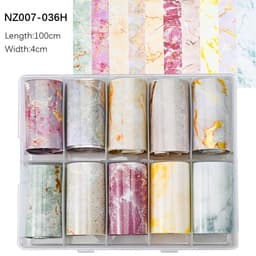 image-50pcs/Lo Holographic Transfer Foil Stickers 4*20cm Random Decals 30pc Flower Transferring Wraps Slider Nail Transfer Foil Decors