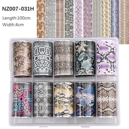 image-50pcs/Lo Holographic Transfer Foil Stickers 4*20cm Random Decals 30pc Flower Transferring Wraps Slider Nail Transfer Foil Decors