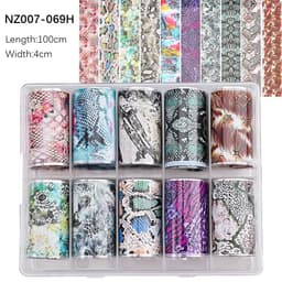 image-50pcs/Lo Holographic Transfer Foil Stickers 4*20cm Random Decals 30pc Flower Transferring Wraps Slider Nail Transfer Foil Decors