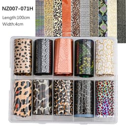 image-50pcs/Lo Holographic Transfer Foil Stickers 4*20cm Random Decals 30pc Flower Transferring Wraps Slider Nail Transfer Foil Decors