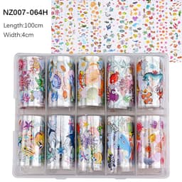 image-50pcs/Lo Holographic Transfer Foil Stickers 4*20cm Random Decals 30pc Flower Transferring Wraps Slider Nail Transfer Foil Decors