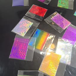 image-50pcs/Lo Holographic Transfer Foil Stickers 4*20cm Random Decals 30pc Flower Transferring Wraps Slider Nail Transfer Foil Decors