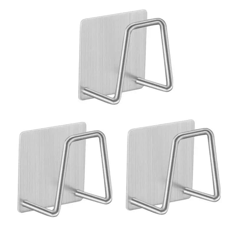 image-Kitchen Stainless Steel Sink Drain Rack Sponge Storage Faucet Holder Soap Drainer Shelf Basket Organizer Bathroom Accessories