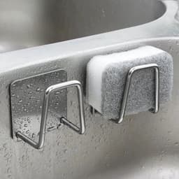 image-Kitchen Stainless Steel Sink Drain Rack Sponge Storage Faucet Holder Soap Drainer Shelf Basket Organizer Bathroom Accessories