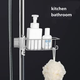 image-Kitchen Stainless Steel Sink Drain Rack Sponge Storage Faucet Holder Soap Drainer Shelf Basket Organizer Bathroom Accessories