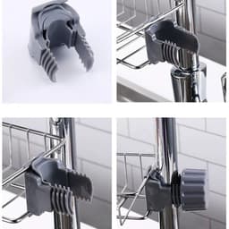 image-Kitchen Stainless Steel Sink Drain Rack Sponge Storage Faucet Holder Soap Drainer Shelf Basket Organizer Bathroom Accessories
