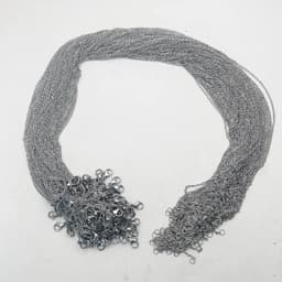 image-Fashion 1.5MM 2.0MM 45cm 60cm 70cm stainless steel or black Wax rope lobster clasp necklace lanyard Jewelry pendant cords 100pc