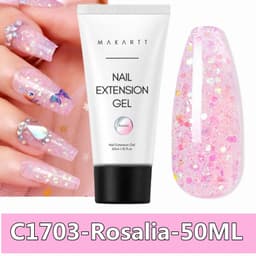 image-Makartt Poly Nail Extension Gel 30ML / 50ML Pink Clear White Blue Nail Gel Trendy Nail Art Design French Manicure For Starters