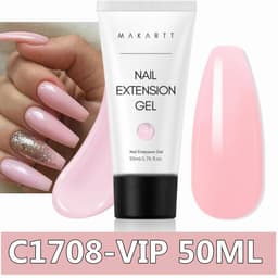 image-Makartt Poly Nail Extension Gel 30ML / 50ML Pink Clear White Blue Nail Gel Trendy Nail Art Design French Manicure For Starters