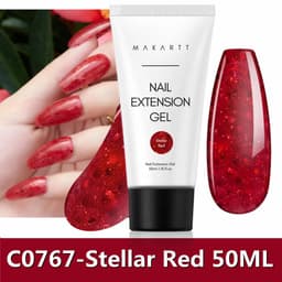 image-Makartt Poly Nail Extension Gel 30ML / 50ML Pink Clear White Blue Nail Gel Trendy Nail Art Design French Manicure For Starters