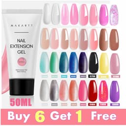 image-Makartt Poly Nail Extension Gel 30ML / 50ML Pink Clear White Blue Nail Gel Trendy Nail Art Design French Manicure For Starters