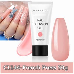 image-Makartt Poly Nail Extension Gel 30ML / 50ML Pink Clear White Blue Nail Gel Trendy Nail Art Design French Manicure For Starters