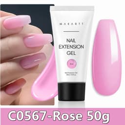 image-Makartt Poly Nail Extension Gel 30ML / 50ML Pink Clear White Blue Nail Gel Trendy Nail Art Design French Manicure For Starters
