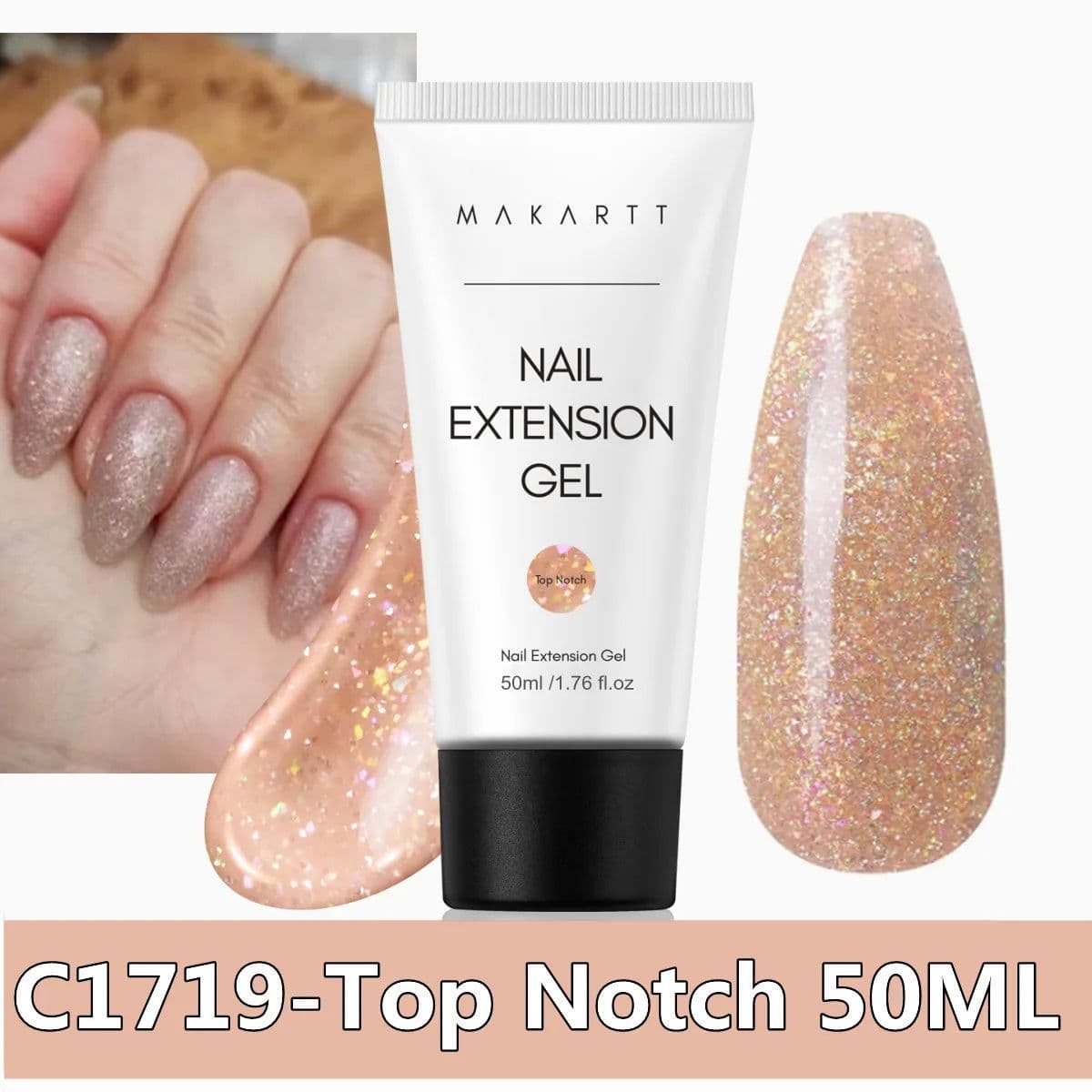image-Makartt Poly Nail Extension Gel 30ML / 50ML Pink Clear White Blue Nail Gel Trendy Nail Art Design French Manicure For Starters