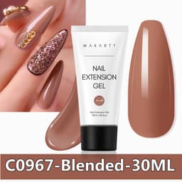 image-Makartt Poly Nail Extension Gel 30ML / 50ML Pink Clear White Blue Nail Gel Trendy Nail Art Design French Manicure For Starters