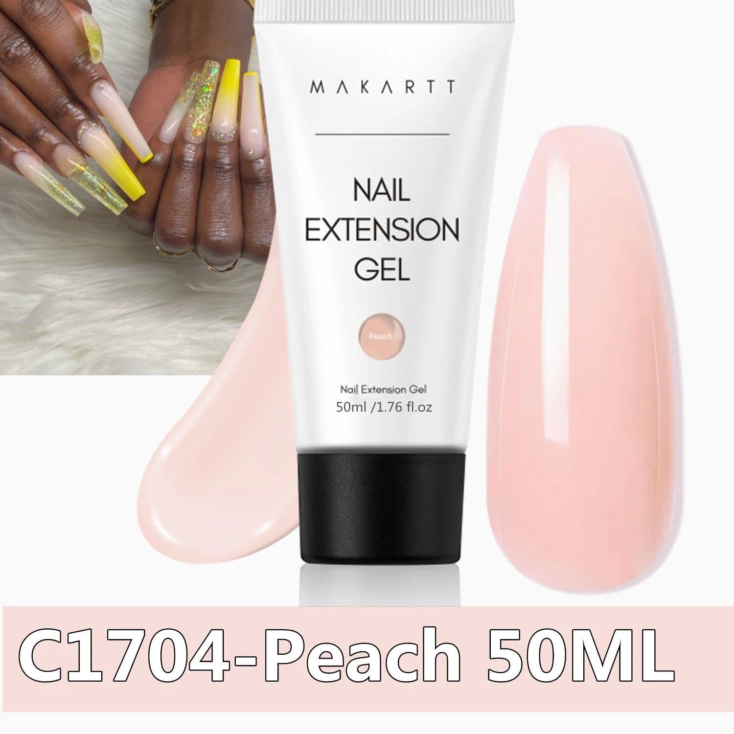 image-Makartt Poly Nail Extension Gel 30ML / 50ML Pink Clear White Blue Nail Gel Trendy Nail Art Design French Manicure For Starters