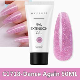 image-Makartt Poly Nail Extension Gel 30ML / 50ML Pink Clear White Blue Nail Gel Trendy Nail Art Design French Manicure For Starters