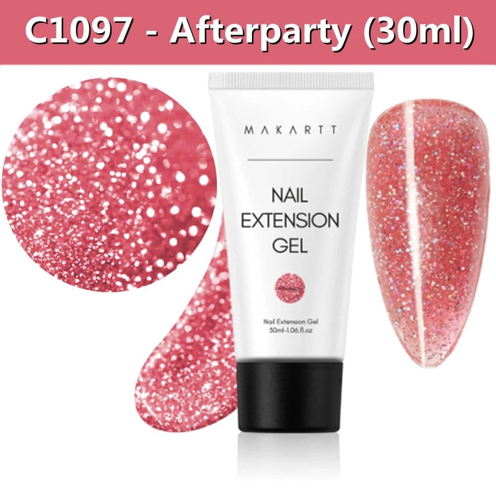 image-Makartt Poly Nail Extension Gel 30ML / 50ML Pink Clear White Blue Nail Gel Trendy Nail Art Design French Manicure For Starters