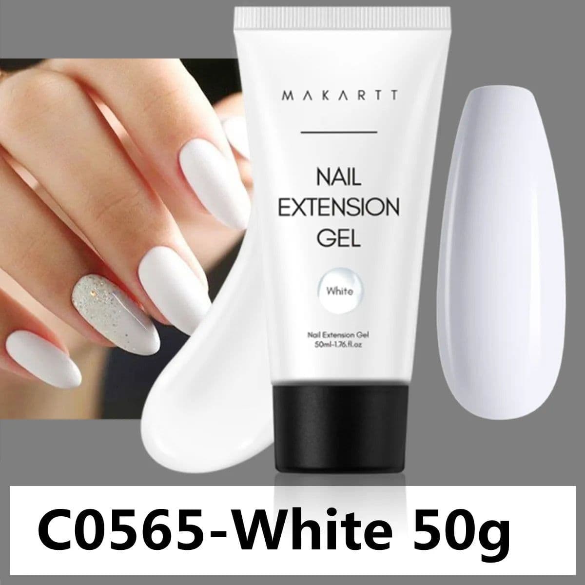 image-Makartt Poly Nail Extension Gel 30ML / 50ML Pink Clear White Blue Nail Gel Trendy Nail Art Design French Manicure For Starters