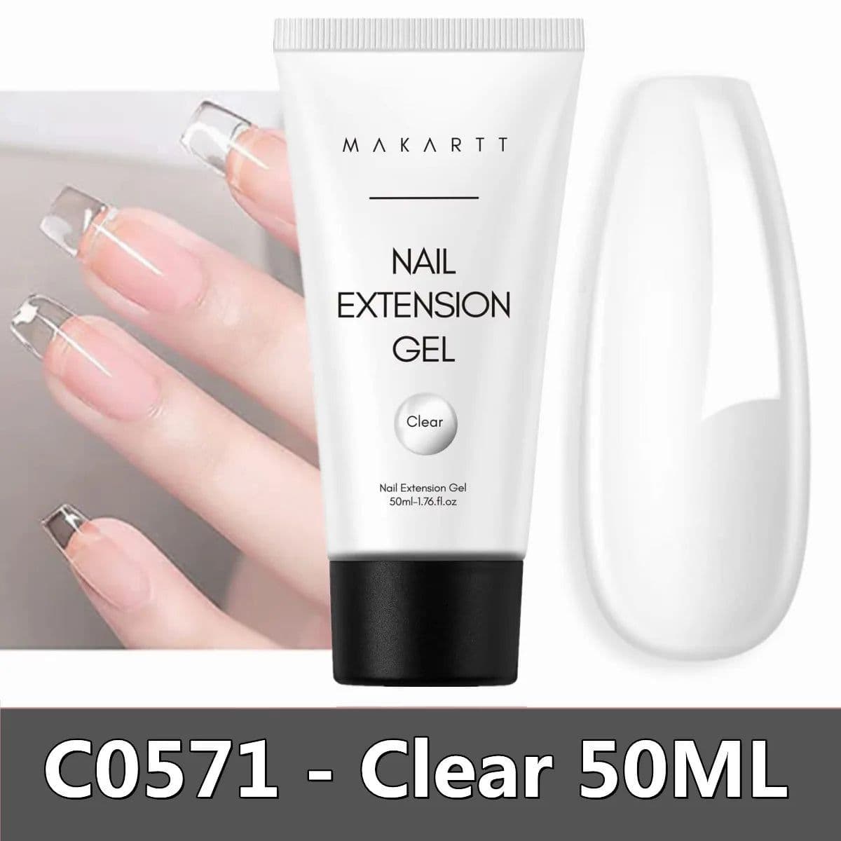 image-Makartt Poly Nail Extension Gel 30ML / 50ML Pink Clear White Blue Nail Gel Trendy Nail Art Design French Manicure For Starters