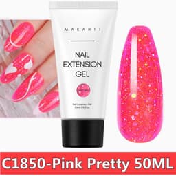 image-Makartt Poly Nail Extension Gel 30ML / 50ML Pink Clear White Blue Nail Gel Trendy Nail Art Design French Manicure For Starters