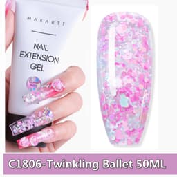 image-Makartt Poly Nail Extension Gel 30ML / 50ML Pink Clear White Blue Nail Gel Trendy Nail Art Design French Manicure For Starters