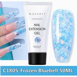 image-Makartt Poly Nail Extension Gel 30ML / 50ML Pink Clear White Blue Nail Gel Trendy Nail Art Design French Manicure For Starters