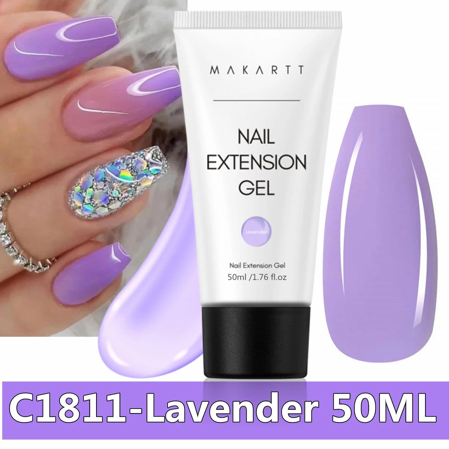 image-Makartt Poly Nail Extension Gel 30ML / 50ML Pink Clear White Blue Nail Gel Trendy Nail Art Design French Manicure For Starters