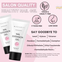 image-Makartt Poly Nail Extension Gel 30ML / 50ML Pink Clear White Blue Nail Gel Trendy Nail Art Design French Manicure For Starters