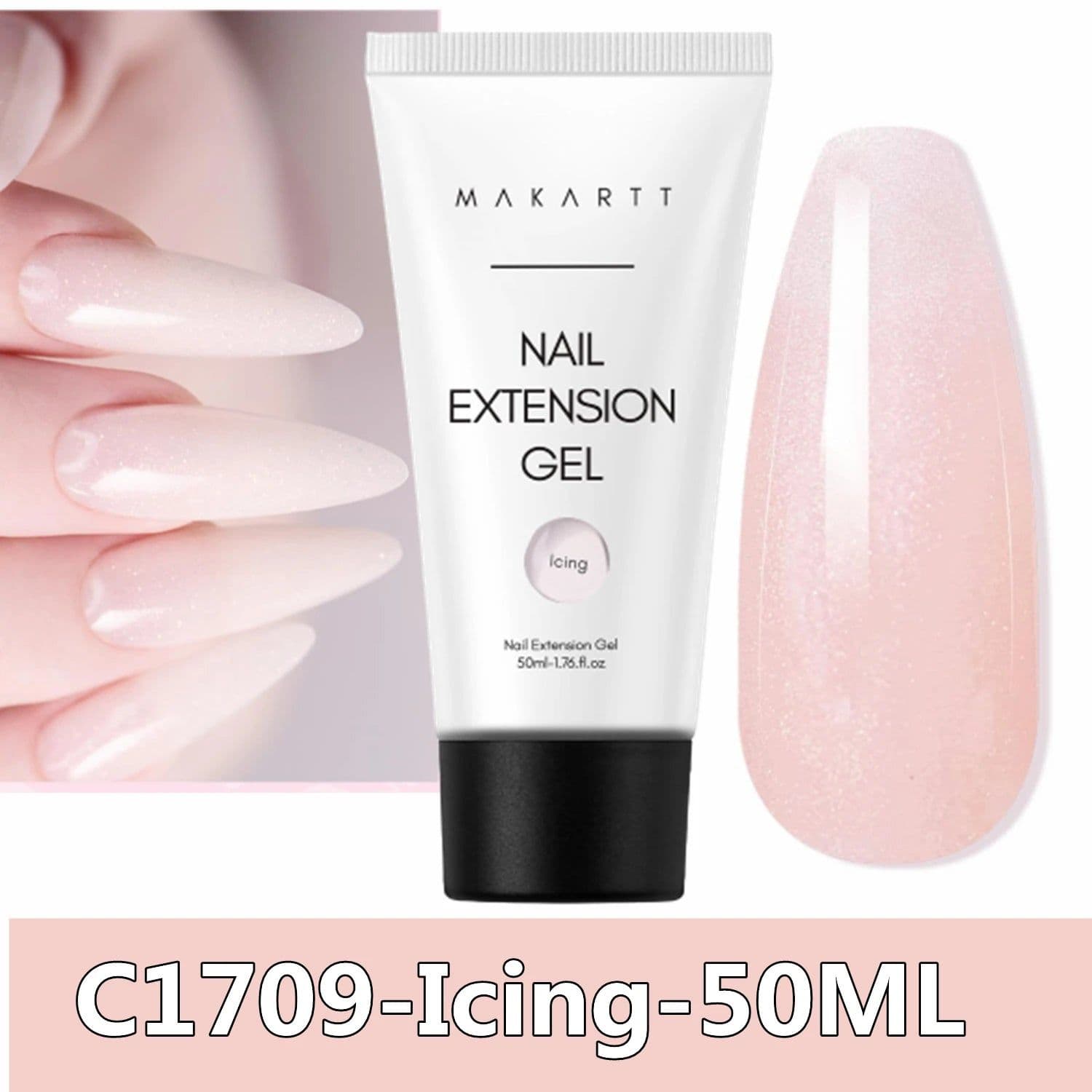 image-Makartt Poly Nail Extension Gel 30ML / 50ML Pink Clear White Blue Nail Gel Trendy Nail Art Design French Manicure For Starters