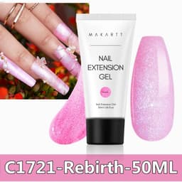 image-Makartt Poly Nail Extension Gel 30ML / 50ML Pink Clear White Blue Nail Gel Trendy Nail Art Design French Manicure For Starters