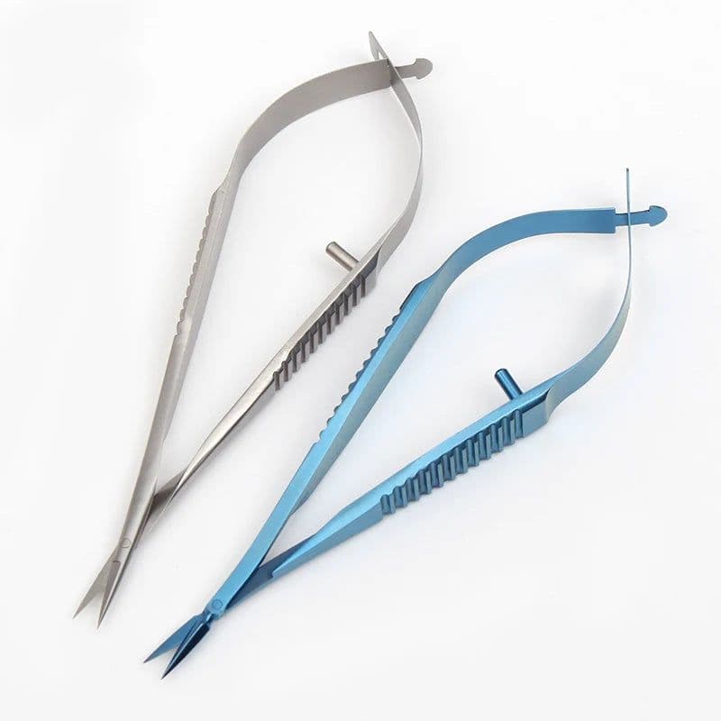 image-Stainless Steel Scissors Squeeze Straight Cuticle Scissor Dead Skin Cutter Open Eye Microscissors Manicure Tools 12cm