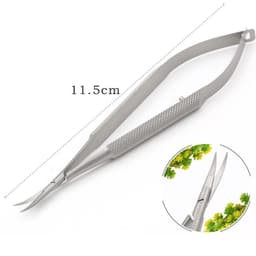 image-Stainless Steel Scissors Squeeze Straight Cuticle Scissor Dead Skin Cutter Open Eye Microscissors Manicure Tools 12cm