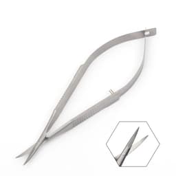 image-Stainless Steel Scissors Squeeze Straight Cuticle Scissor Dead Skin Cutter Open Eye Microscissors Manicure Tools 12cm