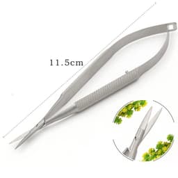 image-Stainless Steel Scissors Squeeze Straight Cuticle Scissor Dead Skin Cutter Open Eye Microscissors Manicure Tools 12cm
