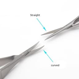 image-Stainless Steel Scissors Squeeze Straight Cuticle Scissor Dead Skin Cutter Open Eye Microscissors Manicure Tools 12cm