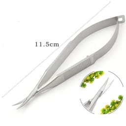 image-Stainless Steel Scissors Squeeze Straight Cuticle Scissor Dead Skin Cutter Open Eye Microscissors Manicure Tools 12cm