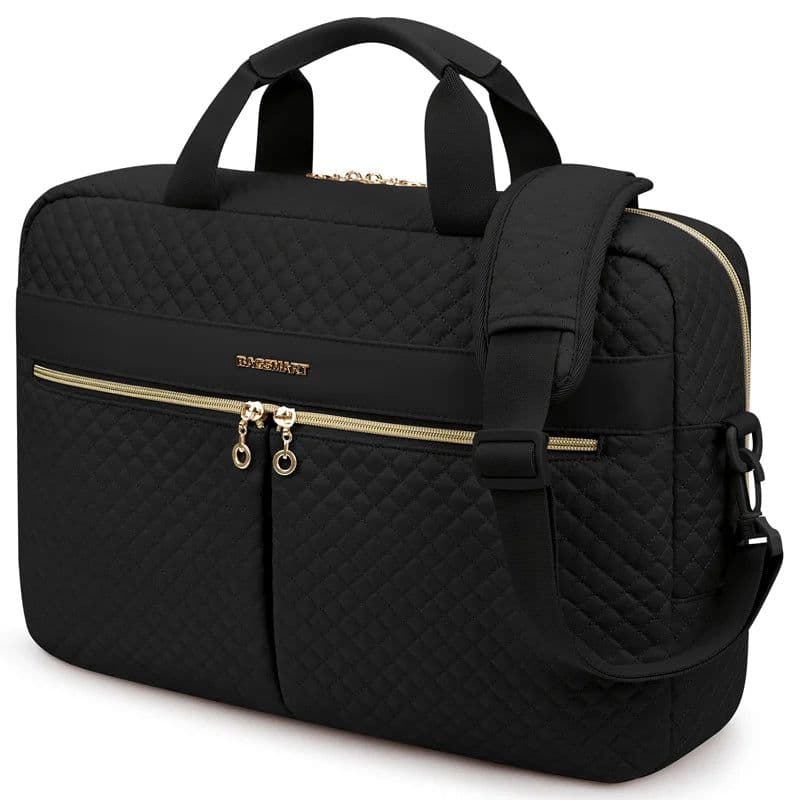 image-BAGSMART Large Capacity 17 inch Laptop Bag Shoulder Messenger Notebook Pouch Briefcase Office Travel Business Computer HandBag