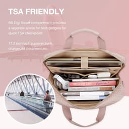 image-BAGSMART Large Capacity 17 inch Laptop Bag Shoulder Messenger Notebook Pouch Briefcase Office Travel Business Computer HandBag