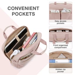 image-BAGSMART Large Capacity 17 inch Laptop Bag Shoulder Messenger Notebook Pouch Briefcase Office Travel Business Computer HandBag