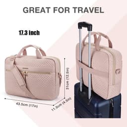 image-BAGSMART Large Capacity 17 inch Laptop Bag Shoulder Messenger Notebook Pouch Briefcase Office Travel Business Computer HandBag