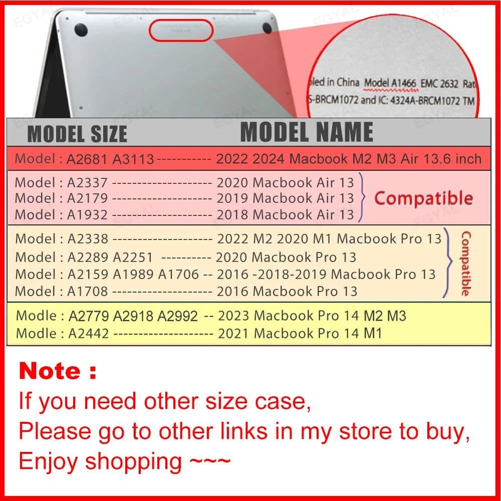 image-Laptop Case For MacBook air 13 Case M2 Macbook pro 13 case 2020 air m1 Cover Funda Macbook Pro 14 case 2021 2024 M3 accessories