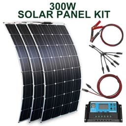 image-solar panel kit and 300w 200w 100w flexible solar panels 12v 24v high efficiency battery charger module