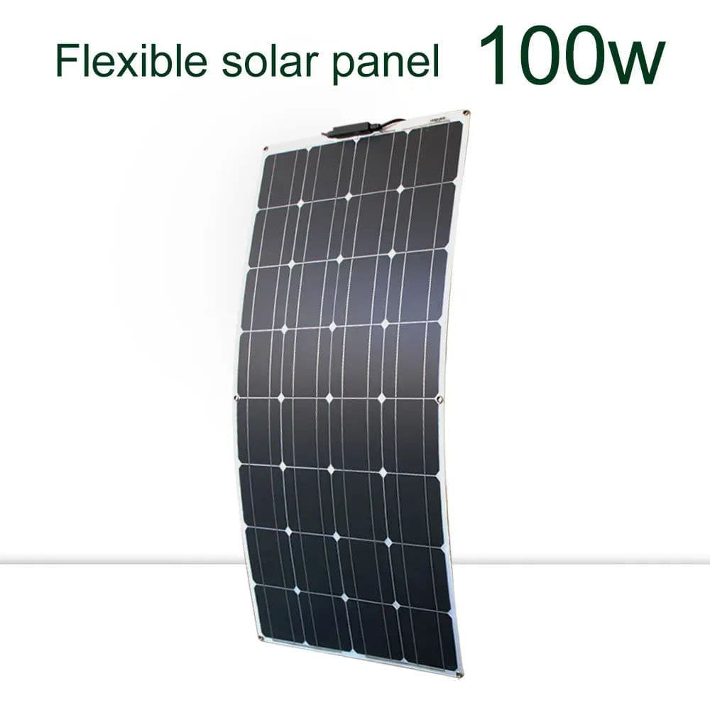 image-solar panel kit and 300w 200w 100w flexible solar panels 12v 24v high efficiency battery charger module