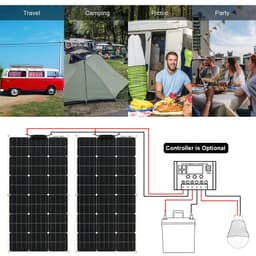 image-solar panel kit and 300w 200w 100w flexible solar panels 12v 24v high efficiency battery charger module