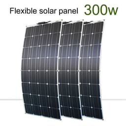 image-solar panel kit and 300w 200w 100w flexible solar panels 12v 24v high efficiency battery charger module
